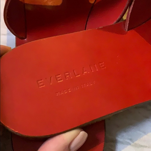 Coral/red Everlane bridge slides sz 8 - Picture 5 of 8